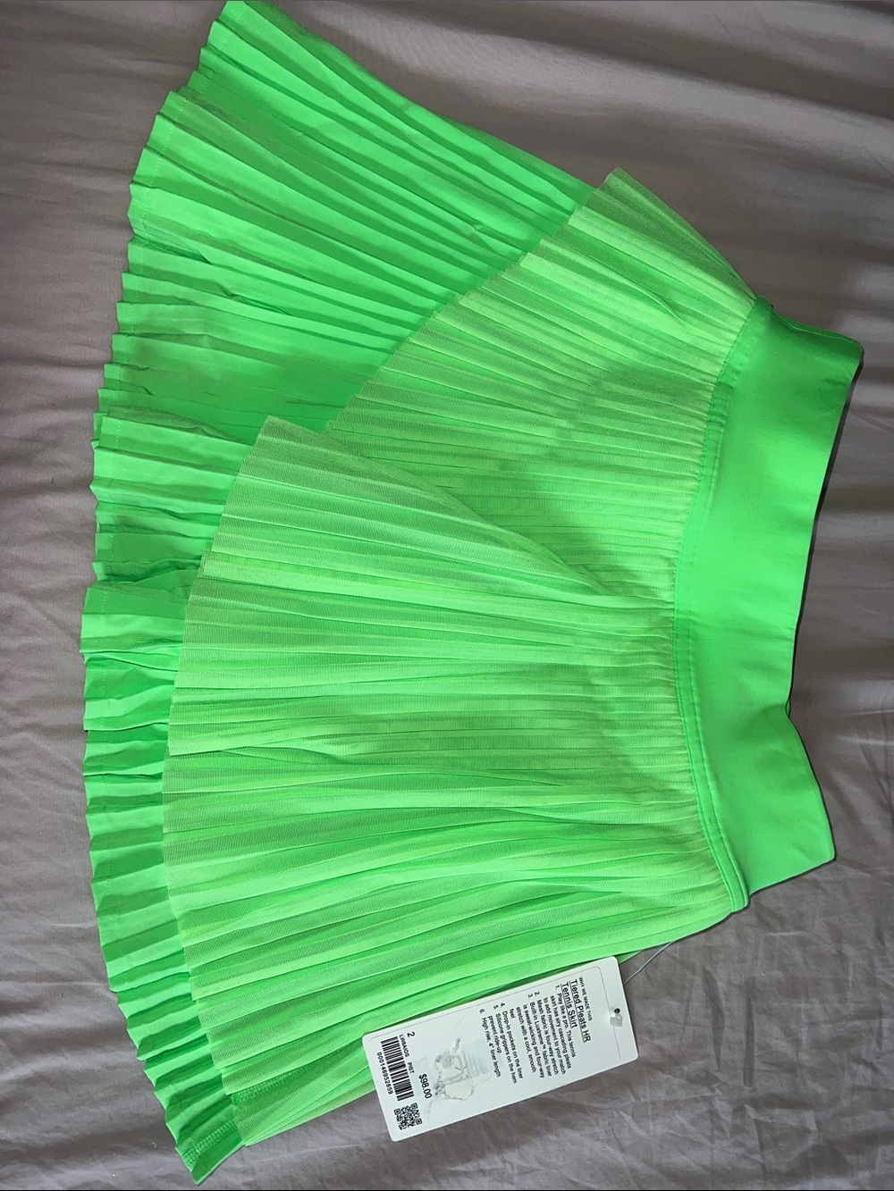 lululemon athletica Neon Green Pleated Skirt